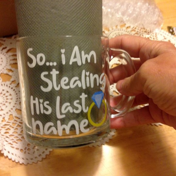 Wedding Gift Idea, Bride and Groom Coffee Cups - Picture 3 of 3